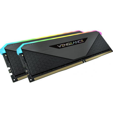 CORSAIR Vengeance RGB RT - DDR4 - kit - 16 GB: 2 x 8 GB - DIMM 288-pin - 3200 MHz / PC4-25600 - CL16 - 1.35 V - unbuffered - non-ECC - black, gun metal - 0