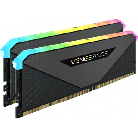 CORSAIR Vengeance RGB RT - DDR4 - kit - 16 GB: 2 x 8 GB - DIMM 288-pin - 3200 MHz / PC4-25600 - CL16 - 1.35 V - unbuffered - non-ECC - black, gun metal - 2