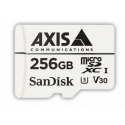 AXIS Surveillance - Flash memory card (microSDXC to SD adapter included) - 256 GB - Video Class V30  /  UHS Class 3  /  Class10 - microSDXC - white (pack of 10) - for AXIS P1455, P3255, P3925, Q6100, Q6315, Q8752, V5925, V5938 50; Q60 Series; V59 Series