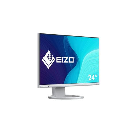 EIZO FlexScan EV2480-WT - LED monitor - 23.8" - 1920 x 1080 Full HD (1080p) @ 60 Hz - IPS - 250 cd/m² - 1000:1 - 5 ms - HDMI, DisplayPort, USB-C - speakers - white - 7