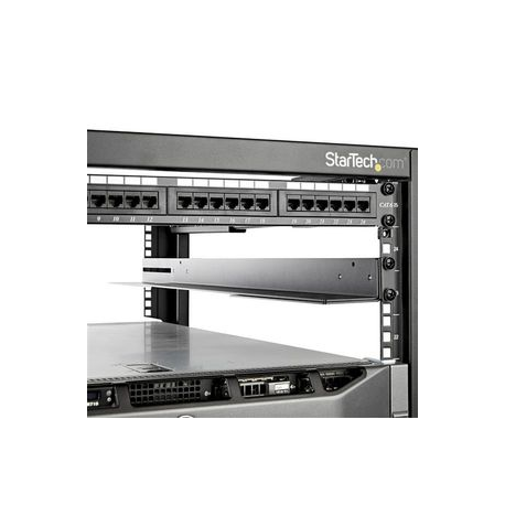 StarTech.com 1U 19 inch Server Rack Rails, 24-36 inch Adjustable Depth, Universal 4 Post Rack Mount Rails, Network Equipment/Server/UPS Mounting Rail Kit, HPE ProLiant, Dell PowerEdge - 4 Post Rack Rails (UNIRAILS1UB) - Rack rail kit - rack mountable - black - 1U - 19" - for P/N: RK1536BKF, RK1836BKF - 6