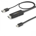 StarTech.com 6ft (2m) HDMI to Mini DisplayPort Cable 4K 30Hz, Active HDMI to mDP Adapter Converter Cable with Audio, USB Powered, Mac & Windows, HDMI Male to mDP Male Video Adapter Cable - HDMI to mDP Converter (HD2MDPMM2M) - Video / audio cable - HDMI, USB (power only) male to Mini DisplayPort male - 2 m - black - 4K support