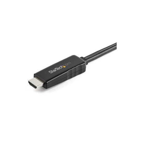 StarTech.com 6ft (2m) HDMI to Mini DisplayPort Cable 4K 30Hz, Active HDMI to mDP Adapter Converter Cable with Audio, USB Powered, Mac & Windows, HDMI Male to mDP Male Video Adapter Cable - HDMI to mDP Converter (HD2MDPMM2M) - Video  /  audio cable - HDMI, USB (power only) male to Mini DisplayPort male - 2 m - black - 4K support - 3