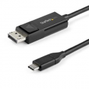 StarTech.com 3ft (1m) USB C to DisplayPort 1.2 Cable 4K 60Hz, Bidirectional DP to USB-C or USB-C to DP Reversible Video Adapter Cable, HBR2 / HDR, USB Type C / Thunderbolt 3 Monitor Cable - 4K USB-C to DP Cable (CDP2DP1MBD) - DisplayPort cable - USB-C (M) to DisplayPort (F) - USB 3.1  /  Thunderbolt 3  /  DisplayPort 1.2 - 1 m - 4K support, active - black