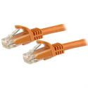 StarTech.com 1.5m CAT6 Ethernet Cable, 10 Gigabit Snagless RJ45 650MHz 100W PoE Patch Cord, CAT 6 10GbE UTP Network Cable w / Strain Relief, Orange, Fluke Tested / Wiring is UL Certified / TIA - Category 6 - 24AWG (N6PATC150CMOR) - Patch cable - RJ-45 (M) to RJ-45 (M) - 1.5 m - UTP - CAT 6 - snagless - orange