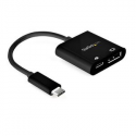 StarTech.com USB C to DisplayPort Adapter with Power Delivery, 8K 60Hz / 4K 120Hz USB Type C to DP 1.4 Monitor Video Converter w / 60W PD Pass-Through Charging, HBR3, Thunderbolt 3 Compatible - USB-C Male to DP Female (CDP2DP14UCPB) - USB  /  DisplayPort adapter - USB-C (M) to DisplayPort, USB-C (F) - Thunderbolt 3  /  DisplayPort 1.4 - 8K support, active - black
