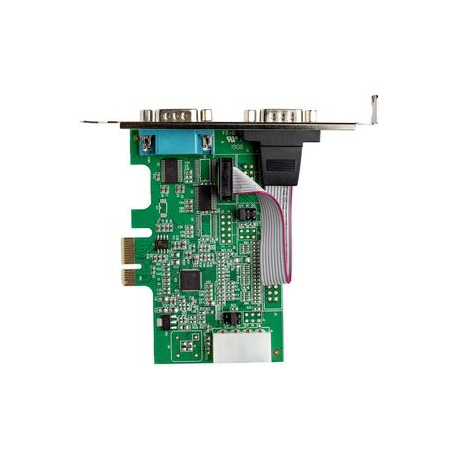 StarTech.com 2-port PCI Express RS232 Serial Adapter Card, PCIe RS232 Serial Host Controller Card, PCIe to Dual Serial DB9 COM Port Card, 16950 UART, Expansion Card, Windows, macOS, Linux - Full/Low-Profile (PEX2S953) - Serial adapter - PCIe - RS-232 x 2 - 4