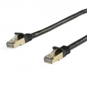 StarTech.com 5m CAT6A Ethernet Cable, 10 Gigabit Shielded Snagless RJ45 100W PoE Patch Cord, CAT 6A 10GbE STP Network Cable w / Strain Relief, Black, Fluke Tested / UL Certified Wiring / TIA - Category 6A - 26AWG (6ASPAT5MBK) - Patch cable - RJ-45 (M) to RJ-45 (M) - 5 m - STP - CAT 6a - molded, snagless - black