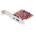 StarTech.com 2-Port 10Gbps USB-A & USB-C PCIe Card, USB 3.1 Gen 2 PCI Express Type C/A Host Controller Card Adapter, USB 3.2 Gen 2x1 PCIe Desktop Expansion Add-On Card, Windows/macOS/Linux - Full/Low-Profile (PEXUSB311AC3) - USB adapter - PCIe 3.0 x4 - USB-C 3.1 x 1 + USB 3.1 Gen 2 x 1 - for P/N: S251BMU313, S251BPU313, S252BU313R