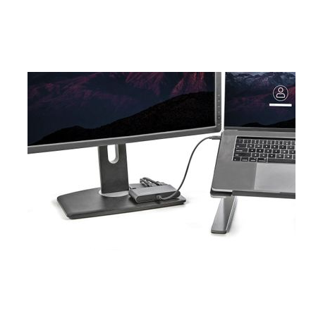 StarTech.com Thunderbolt 3 Mini Dock - Portable Dual Monitor w / DP 4K 60Hz - 2X USB-A Hub (3.2 / 2.0), GbE - 28cm Cable - TB3 Multiport Adapter - Mac / Windows - Upgraded Version of TB3DKM2DP (TB3DKMDPL) - Docking station - Thunderbolt 3 - 2 x DP - GigE - 0