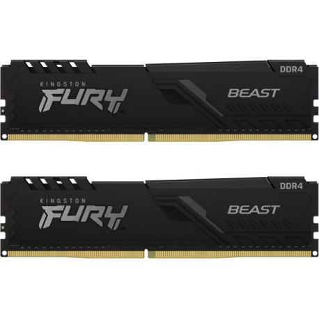 Kingston FURY Beast - DDR4 - kit - 16 GB: 2 x 8 GB - DIMM 288-pin - 3600 MHz / PC4-28800 - CL17 - 1.35 V - unbuffered - non-ECC - black - 0