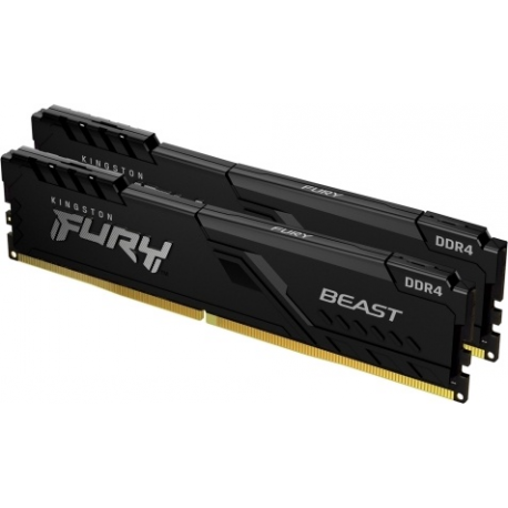 Kingston FURY Beast - DDR4 - module - 16 GB - DIMM 288-pin - 3200 MHz / PC4-25600 - CL16 - 1.35 V - unbuffered - non-ECC - black - 1