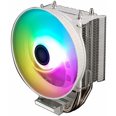 Xilence Performance C Series M403PRO.W.ARGB - Processor cooler - (for: LGA1156, AM2, AM2+, AM3, LGA1155, AM3+, LGA2011, FM1, FM2, LGA1150, FM2+, LGA1151, AM4, LGA1200) - copper with aluminium base - 120 mm - classy white - 0
