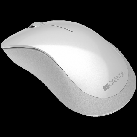 Canyon MW-11 - Mouse - right-handed - optical - 3 buttons - wireless - 2.4 GHz - USB wireless receiver - pearl white - 2