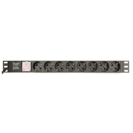 EnerGenie EG-PDU-014 - Power distribution unit (rack-mountable) - AC 250 V - 3680 Watt - output connectors: 8 (8 x power) - 1U - 3 m - 1