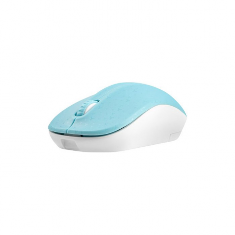 Natec Toucan - Mouse - optical - 3 buttons - wireless - 2.4 GHz - USB wireless receiver - white, blue - 3