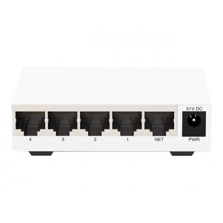 Axis D8004 - Switch - unmanaged - 4 x 10 / 100 (PoE+) + 1 x 10 / 100 - desktop - PoE+ (60 W) - for AXIS M3067-P, P1455-LE, P1455-LE-3 License Plate Verifier Kit - 3