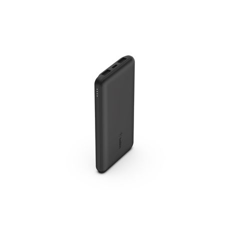 Belkin BOOST CHARGE - Power bank - 10000 mAh - 15 Watt - 3 output connectors (2 x USB, USB-C) - black - 0
