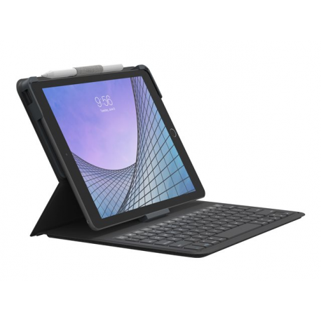 ZAGG Messenger Folio 2 - Keyboard and folio case - Bluetooth - Nordic - charcoal keyboard, charcoal case - for Apple 10.2-inch iPad (7th generation, 8th generation); 10.5-inch iPad Air (3rd generation) - 8