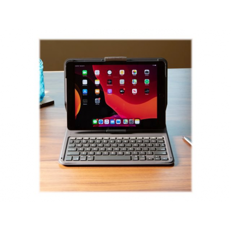 ZAGG Messenger Folio 2 - Keyboard and folio case - Bluetooth - Nordic - charcoal keyboard, charcoal case - for Apple 10.2-inch iPad (7th generation, 8th generation); 10.5-inch iPad Air (3rd generation) - 13