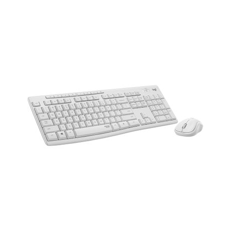 Logitech MK295 Silent - Keyboard and mouse set - wireless - 2.4 GHz - QWERTZ - German - off white - 2