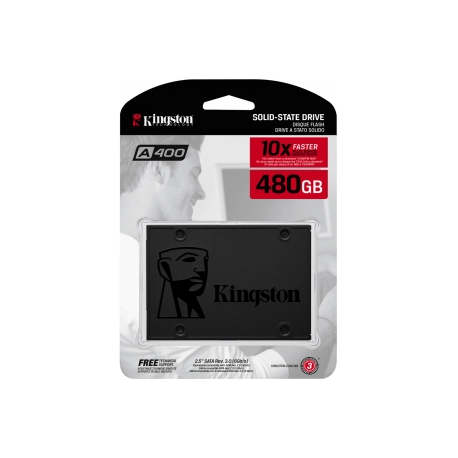 Kingston A400 - Solid state drive - 480 GB - internal - 2.5" - SATA 6Gb / s - 7