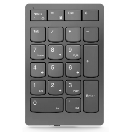 Lenovo Go Wireless Numeric Keypad - Keypad - wireless - 2.4 GHz - key switch: Scissor-Key - storm grey - retail - for ThinkCentre M70q Gen 2; ThinkPad E14 Gen 4; E15 Gen 4; ThinkStation P360; V15 - 0