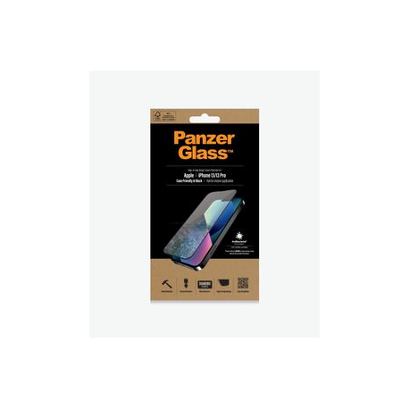 PanzerGlass - Screen protector for mobile phone - glass - frame colour black - for Apple iPhone 13, 13 Pro - 0