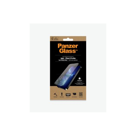 PanzerGlass - Screen protector for mobile phone - glass - frame colour black - for Apple iPhone 13 Pro Max - 0