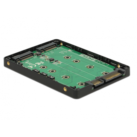 DeLOCK - Storage controller (RAID) - M.2 Card - RAID 0, 1 - SATA 6Gb / s - black, silver - 2