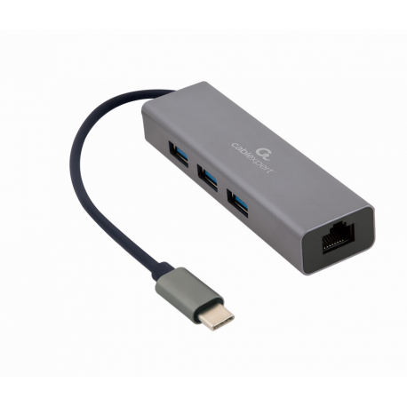 Cablexpert A-CMU3-LAN-01 - Hub - 3 x USB 3.1 Gen 1 + 1 x 10 / 100 / 1000 - desktop - 0