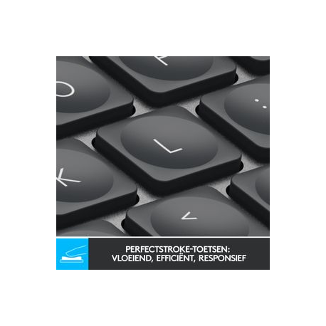 Logitech MX Keys Mini - Keyboard - backlit - Bluetooth - AZERTY - French - graphite - 1