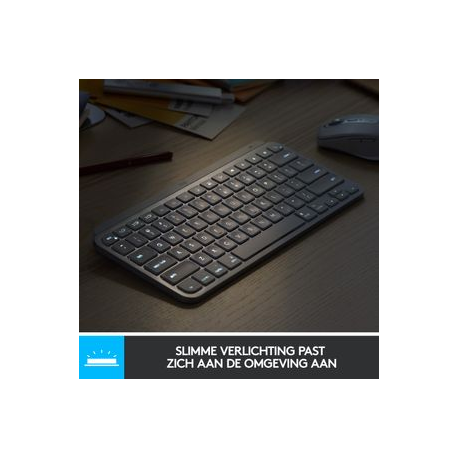 Logitech MX Keys Mini - Keyboard - backlit - Bluetooth - AZERTY - French - graphite - 3