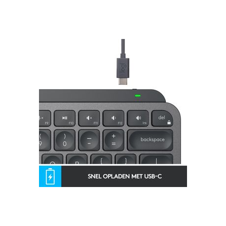 Logitech MX Keys Mini - Keyboard - backlit - Bluetooth - AZERTY - French - graphite - 7