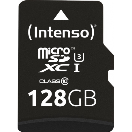 Intenso Professional - Flash memory card (microSDXC to SD adapter included) - 128 GB - UHS Class 1 / Class10 - microSDXC UHS-I - 2