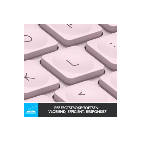 Logitech MX Keys Mini - Keyboard - backlit - Bluetooth - QWERTY - US - rose - 1