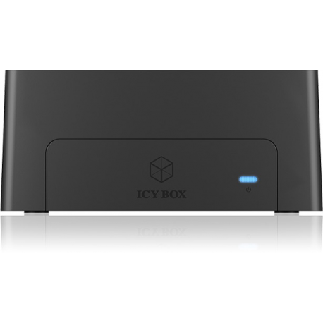 RaidSonic ICY BOX IB-1121-C31 - HDD docking station with front blue led, fanless - bays: 1 - 2.5" / 3.5" shared - SATA 6Gb / s - 600 MBps - USB 3.1 (Gen 2) - anthracite black - 1