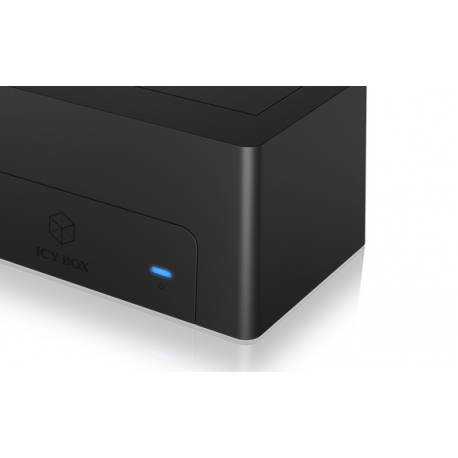 RaidSonic ICY BOX IB-1121-C31 - HDD docking station with front blue led, fanless - bays: 1 - 2.5" / 3.5" shared - SATA 6Gb / s - 600 MBps - USB 3.1 (Gen 2) - anthracite black - 2