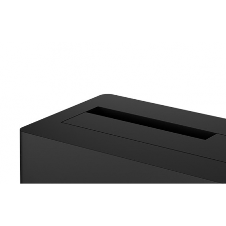 RaidSonic ICY BOX IB-1121-C31 - HDD docking station with front blue led, fanless - bays: 1 - 2.5" / 3.5" shared - SATA 6Gb / s - 600 MBps - USB 3.1 (Gen 2) - anthracite black - 3