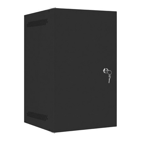 Lanberg - Rack cabinet - wall mountable - black, RAL 9004 - 9U - 10" - 0