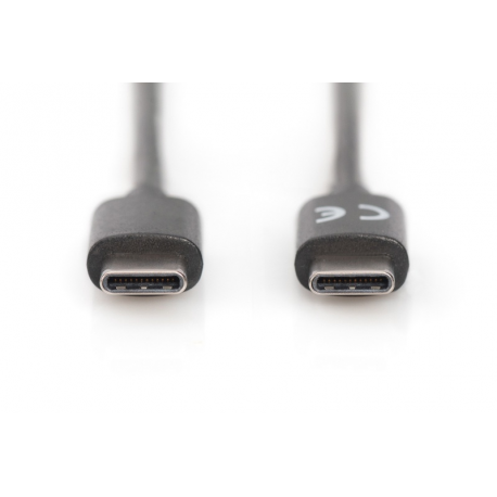 DIGITUS - USB cable - USB-C (M) to USB-C (M) - USB 2.0 - 3 A - 1.8 m - Power Delivery support - black - 1