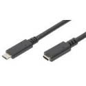 DIGITUS - USB extension cable - USB-C (M) to USB-C (F) - 20 V - 3 A - 2 m - 4K support - black