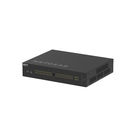 NETGEAR AV Line M4250-40G8XF-PoE++ - Switch - L3 - Managed - 40 x 10/100/1000 (PoE++) + 8 x 1 Gigabit / 10 Gigabit SFP+ - side to side airflow - rack-mountable - PoE++ (2880 W) - 1