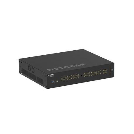 NETGEAR AV Line M4250-40G8XF-PoE++ - Switch - L3 - Managed - 40 x 10/100/1000 (PoE++) + 8 x 1 Gigabit / 10 Gigabit SFP+ - side to side airflow - rack-mountable - PoE++ (2880 W) - 2