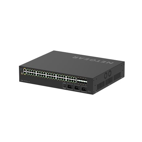 NETGEAR AV Line M4250-40G8XF-PoE++ - Switch - L3 - Managed - 40 x 10/100/1000 (PoE++) + 8 x 1 Gigabit / 10 Gigabit SFP+ - side to side airflow - rack-mountable - PoE++ (2880 W) - 3