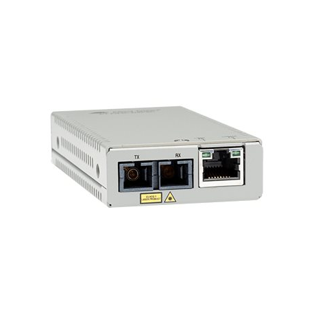 Allied Telesis AT MMC200LX/SC - Fibre media converter - 100Mb LAN - 10Base-T, 100Base-TX, 100Base-LX, 100Base-SC - RJ-45 / LX/SC single-mode - up to 15 km - 1310 nm - TAA Compliant - 0