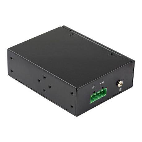 StarTech.com Industrial Fiber to Ethernet Media Converter - 1Gbps SFP to RJ45 / Cat6 - Singlemode / Multimode Optical Fiber to Copper Gigabit Network - 12-56V DC - IP-30 / -40 to +75C - Fibre media converter - GigE - 1000Base-SX, 1000Base-T - RJ-45 / SFP (mini-GBIC) - 2