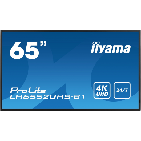 iiyama ProLite LH6552UHS-B1 - 65" Diagonal Class (64.5" viewable) LED-backlit LCD display - digital signage - Android - 4K UHD (2160p) 3840 x 2160 - matte black - 0