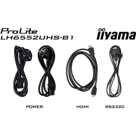 iiyama ProLite LH6552UHS-B1 - 65" Diagonal Class (64.5" viewable) LED-backlit LCD display - digital signage - Android - 4K UHD (2160p) 3840 x 2160 - matte black - 9