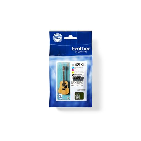 Brother LC421XL - 4-pack - XL - black, yellow, cyan, magenta - original - ink cartridge - 0